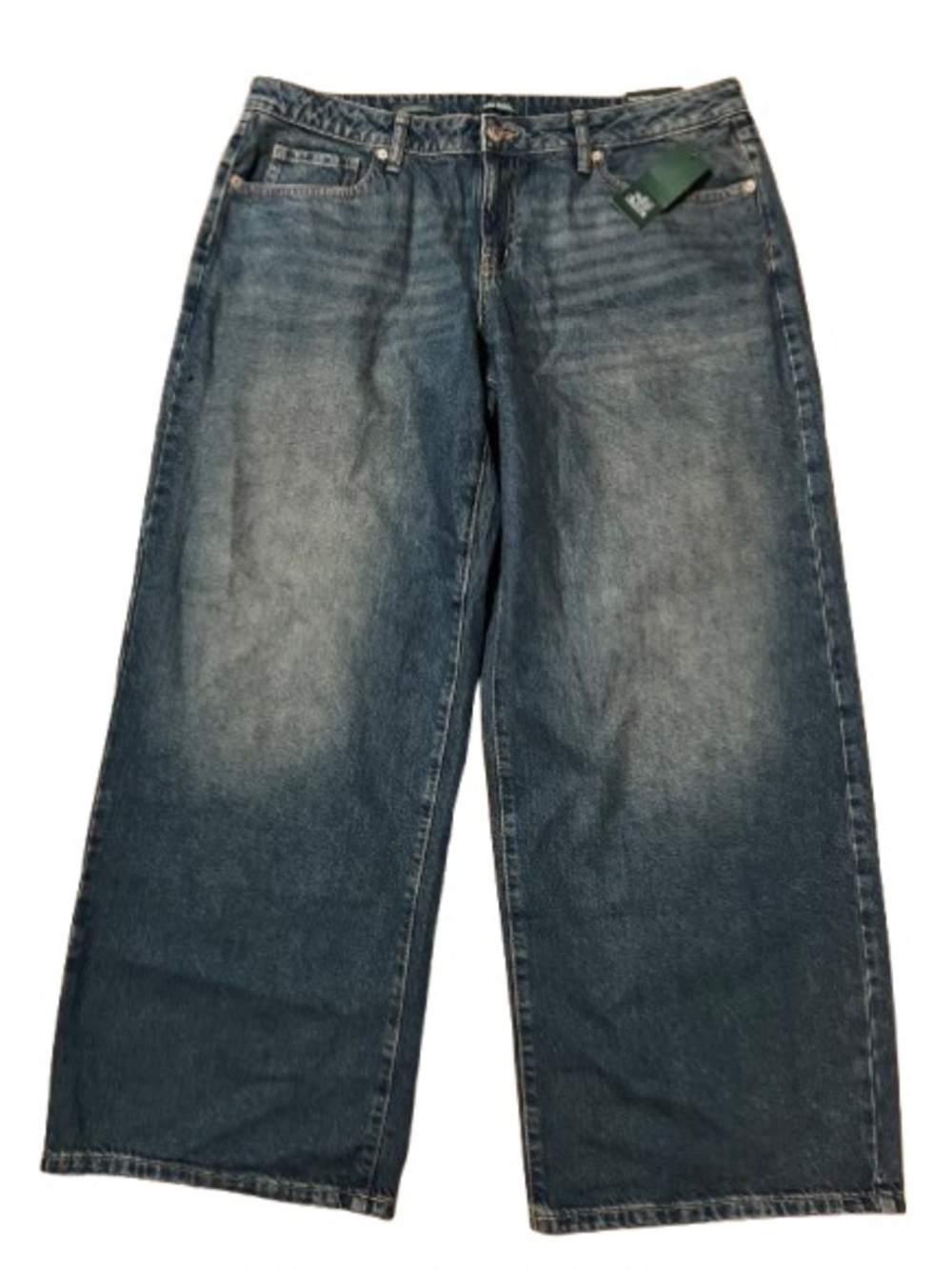 NWT Wild Fable Low Rise Baggy Jean Wide Leg Rigid Denim Blue Jeans Size 16